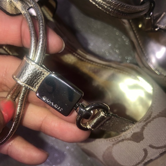 Coach Linden Ivory-Lt Khaki Open Toe plataform - Picture 6 of 11